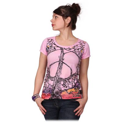 Damska koszulka Mirror z krótkim rękawem Tree of Peace Pink Thailand