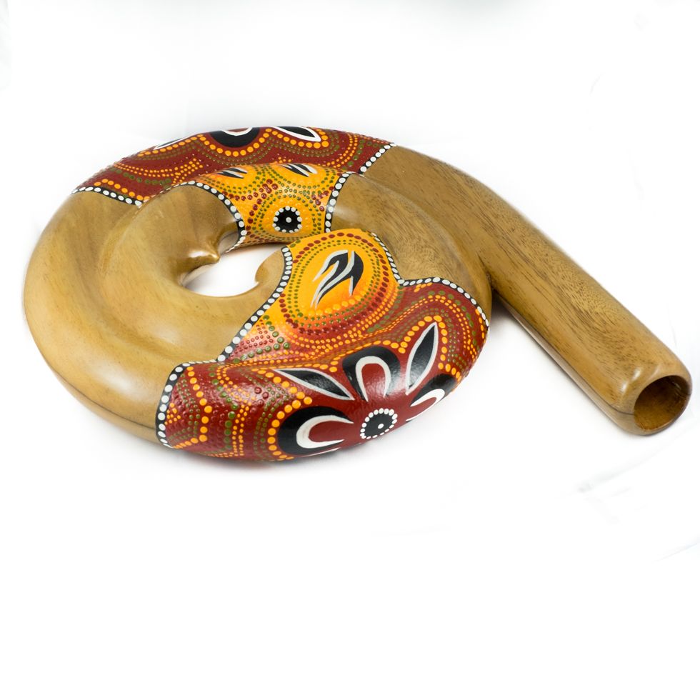 Podróżuj didgeridoo w kształcie spirali w kolorze czerwonym