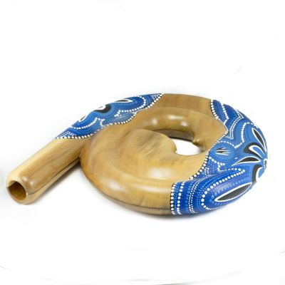 Podróżuj didgeridoo w kształcie spirali w kolorze niebieskim