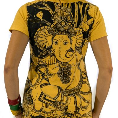 Damska koszulka Mirror z krótkim rękawem Ganapati Yellow Thailand