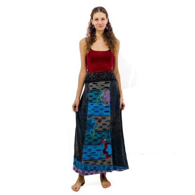 Długa haftowana spódnica w stylu etno Ipsa Awan | M, L, XL