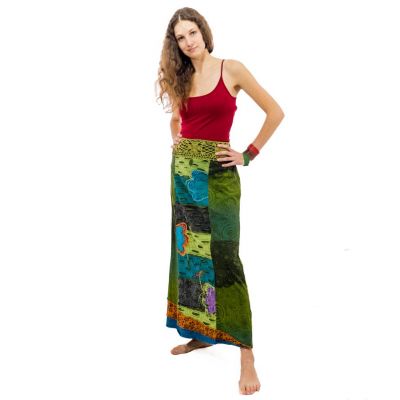 Długa haftowana spódnica w stylu etno Ipsa Hijau