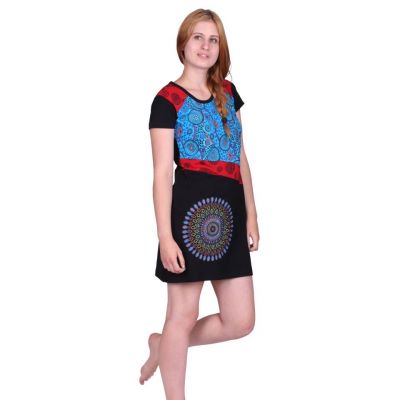 Sukienka etniczna z nadrukiem i haftem Nagarjun Mandala Nepal