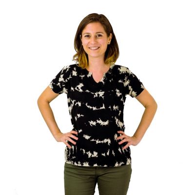 T-shirt damski z krótkim rękawem Benita w kolorze czarnym | S, M, L, XL, XXL