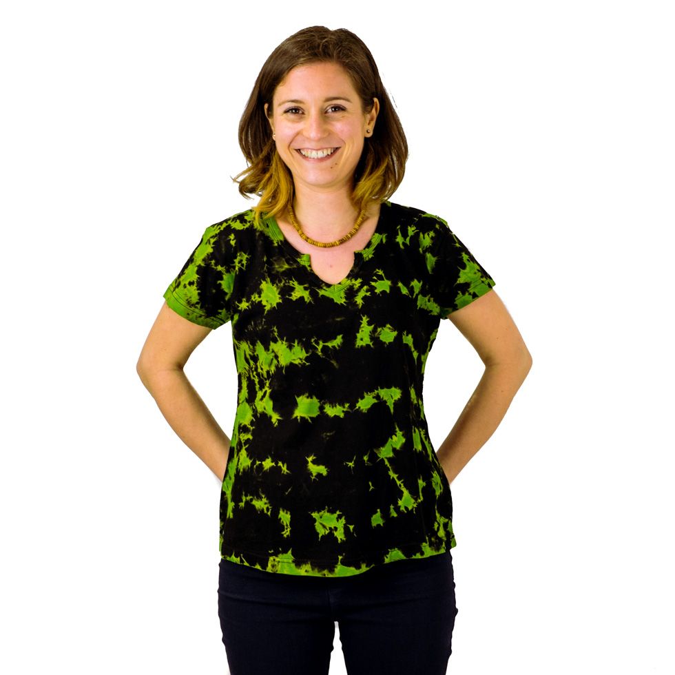 T-shirt damski z krótkim rękawem Benita Green Nepal