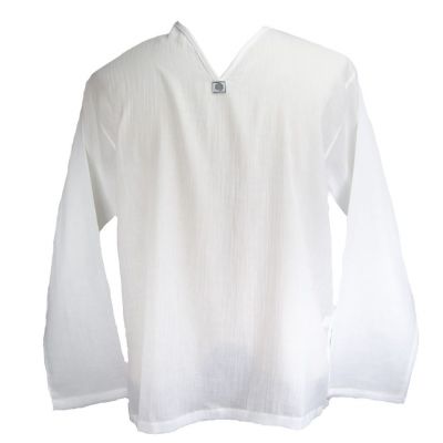 Kurta Abiral White - koszula męska z długimi rękawami | S, M, L, XL, XXL, XXXL