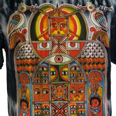 Męska koszulka batikowa Sure Aztec Day&Night Black Thailand
