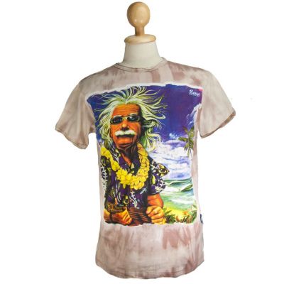 Męska koszulka batikowa Sure Einstein na Holiday Brown | L, XL, XXL