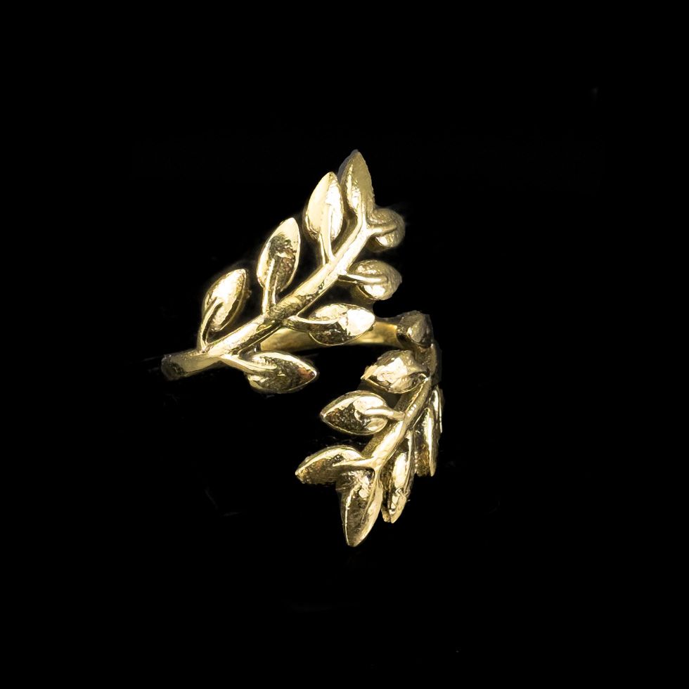 Mosiężny pierścionek Laurel Brass India