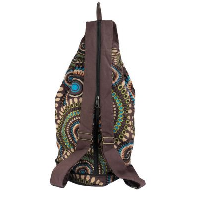Brązowy bawełniany plecak z mandalami Mandala Brown Nepal