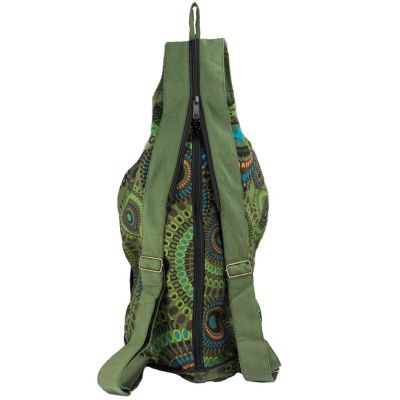 Zielony bawełniany plecak z mandalami Mandala Green Nepal