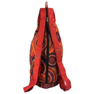 Czerwony bawełniany plecak z mandalami Mandala Red Nepal