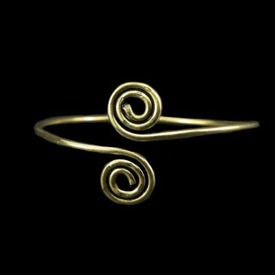 Bransoletka mosiężna z spiralami Glencora Brass