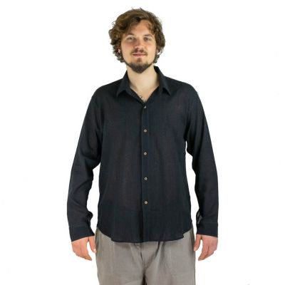 Męska koszula z długim rękawem Tombol Black | L, XL, XXL, XXXL