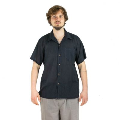 Męska koszula z krótkim rękawem Jujur w kolorze czarnym | XL, XXL