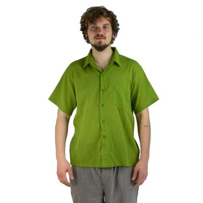 Koszula męska z krótkim rękawem Jujur Green | XXL