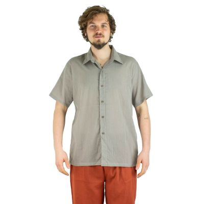 Koszula męska z krótkim rękawem Jujur Grey | M, L, XL, XXL, XXXL