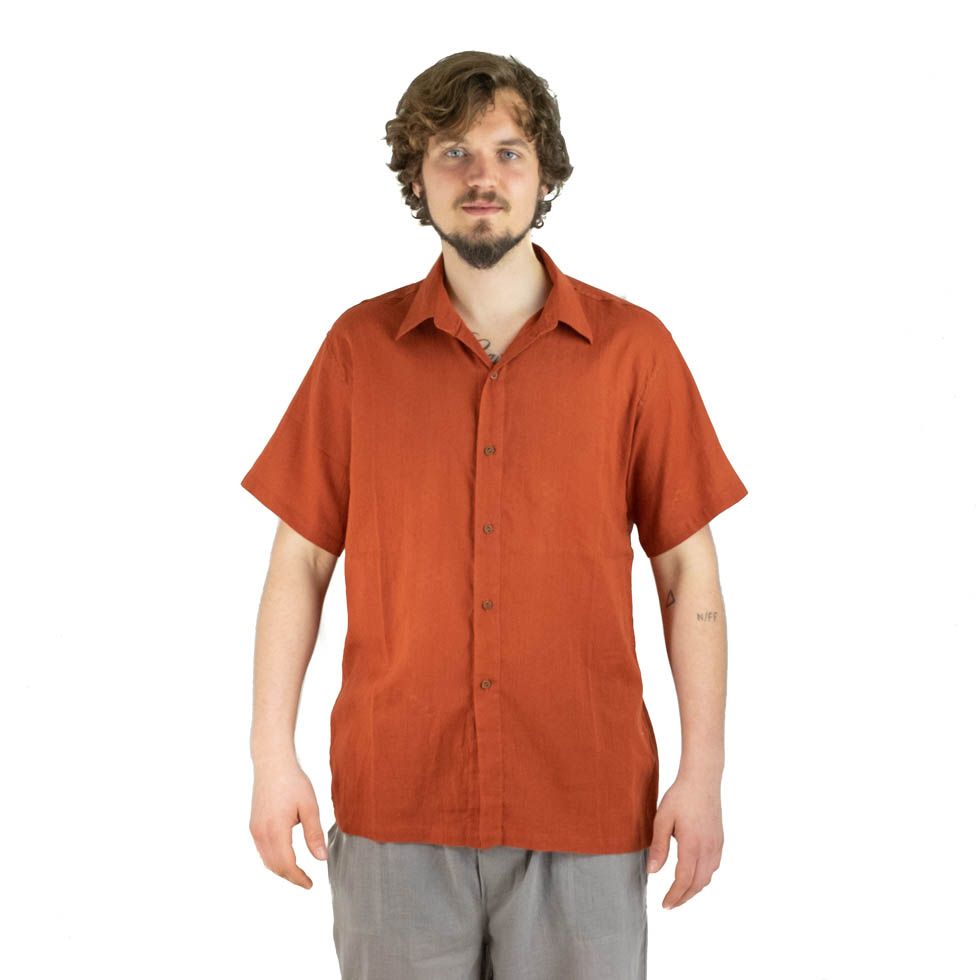 Męska koszula z krótkim rękawem Jujur Orange Thailand