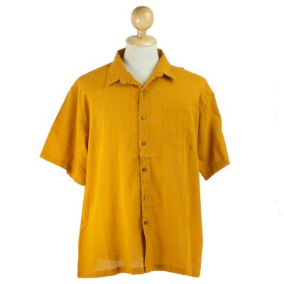 Koszula męska z krótkim rękawem Jujur w kolorze żółtym | XXL