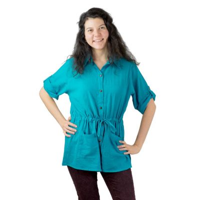 Koszula damska turkusowa Sumalee Turquoise | UNI