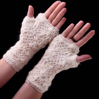 Wełniane rękawiczki bez palców Bardia Flake Nepal