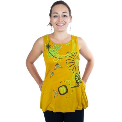 Top w stylu etnicznym Banou Yellow | S, M, L, XL, XXL