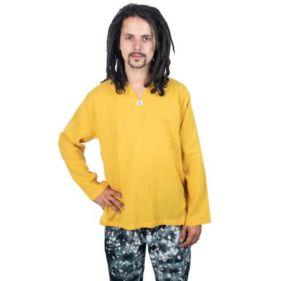 Kurta Abiral Mustard - męska koszula z długimi rękawami | M, L, XL, XXL, XXXL