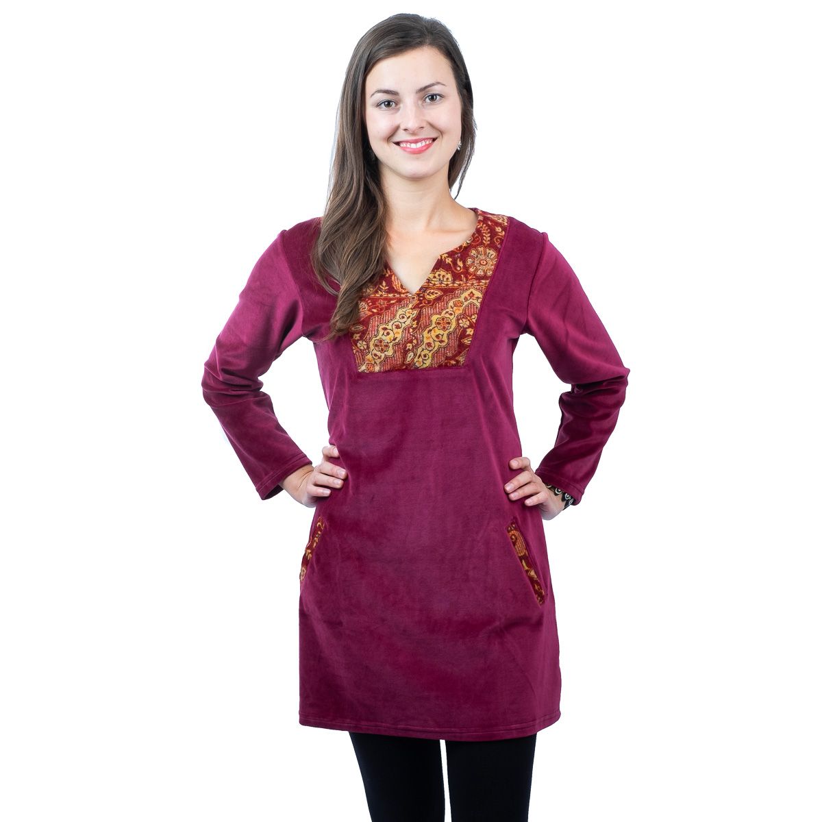 Aksamitna sukienka Kareen Anggur Nepal