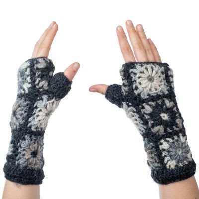 Wełniane rękawiczki bez palców Jendela Damak | komplet pałąka i opasek na ramię, opaski na ramię