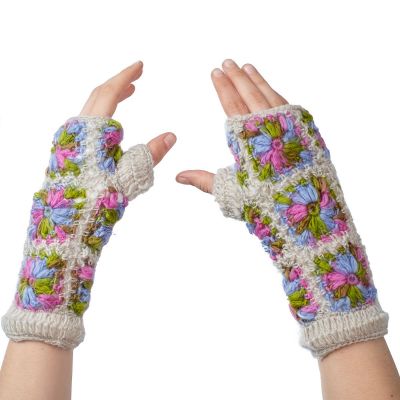 Wełniane rękawiczki bez palców Jendela Godawari | komplet pałąka i opasek na ramię, opaski na ramię