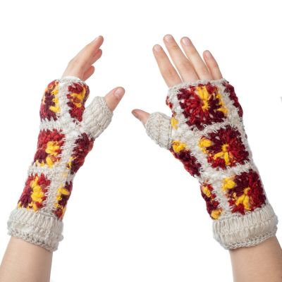 Wełniane rękawiczki bez palców Jendela Panauti | komplet pałąka i opasek na ramię, opaski na ramię