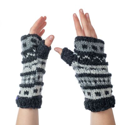 Wełniane rękawiczki bez palców Sandip Coal
