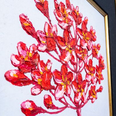 Obraz różowego drzewa