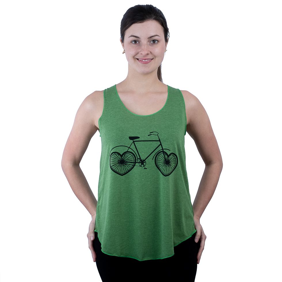 Damski podkoszulek Darika Love Bike Green Thailand