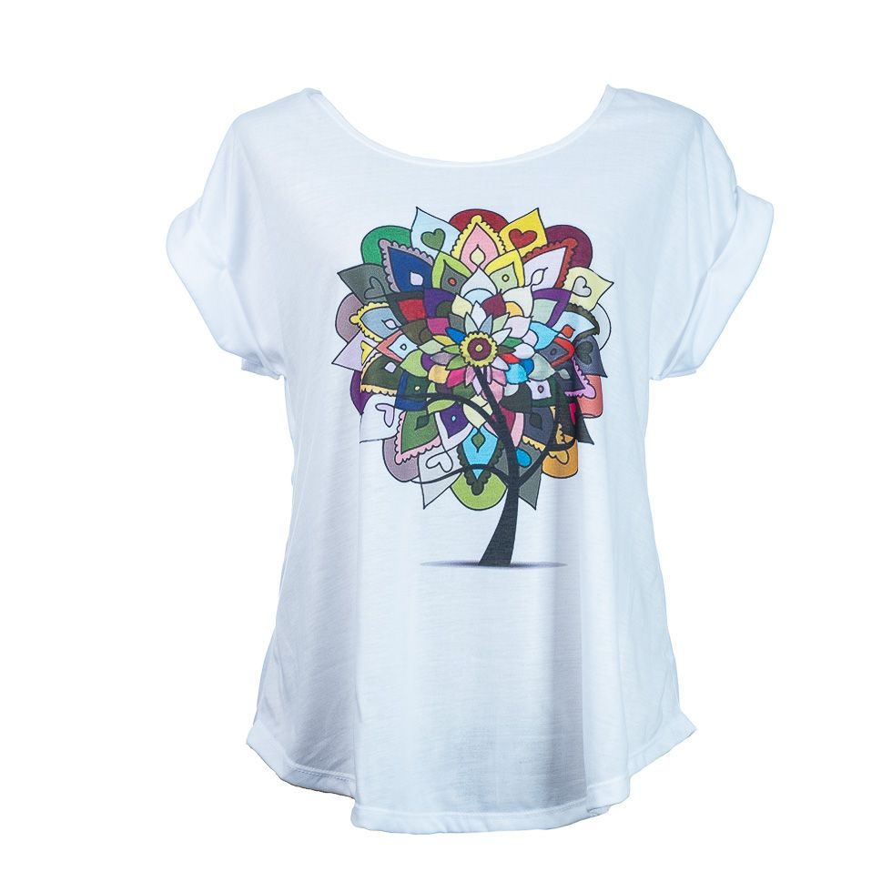 Damska koszulka z krótkim rękawem Darika Fantasy Tree Thailand
