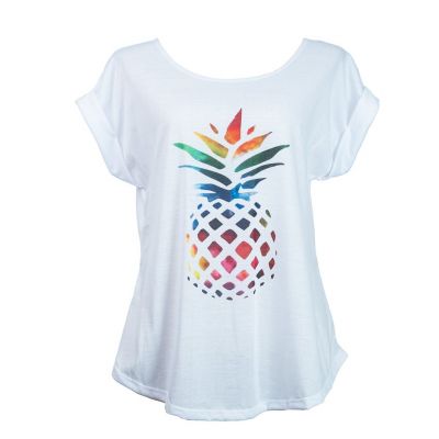 Damska koszulka Darika Pineapple z krótkim rękawem | S/M