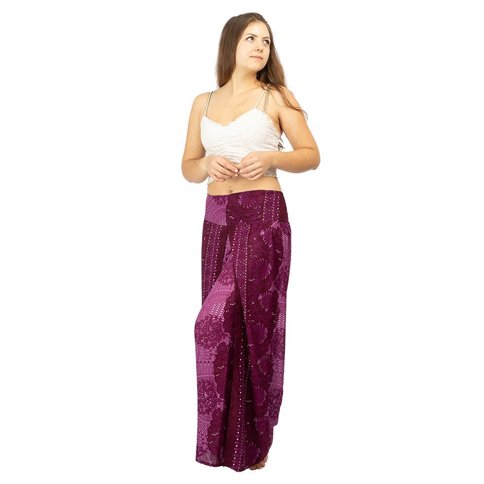 Szerokie spódnico-spodnie / kuloty Sayuri Orchid Thailand