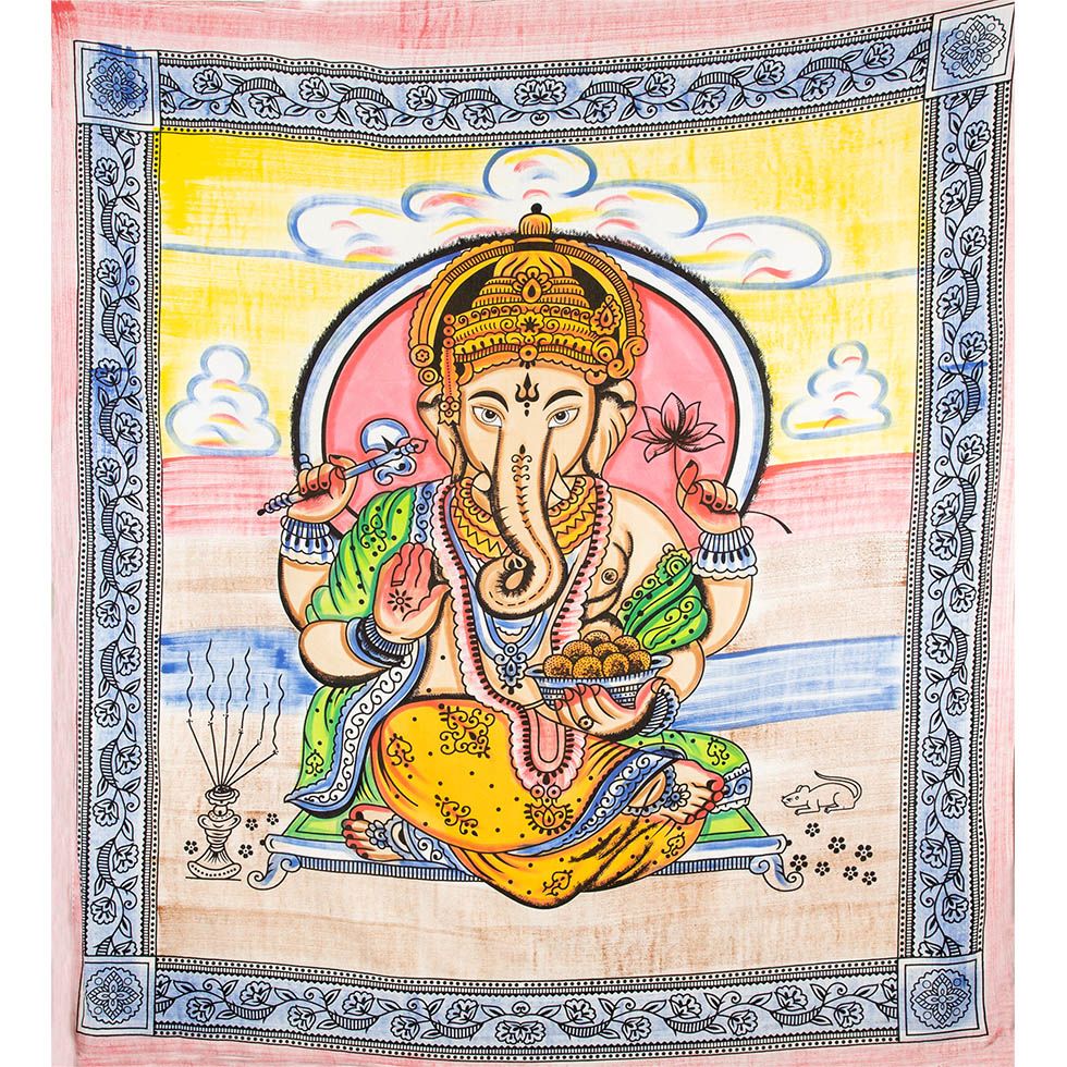Bawełniana narzuta na łóżko Ganesha Ladha India