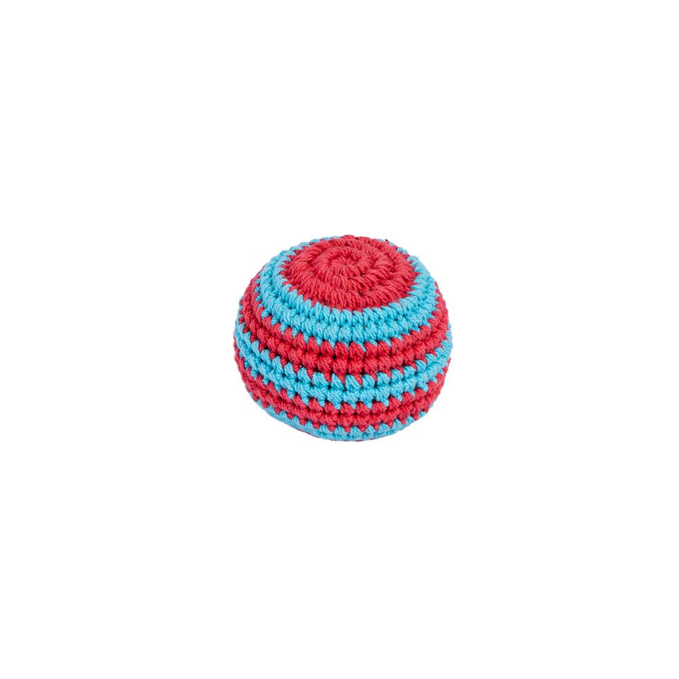 Szydełkowa piłka hakisák - Niebiesko-czerwona Nepal