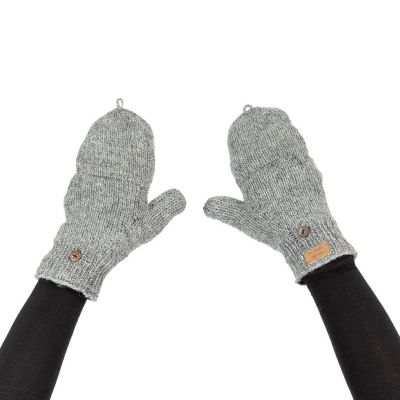 Wełniane rękawiczki składane Butwal Medium Grey Nepal