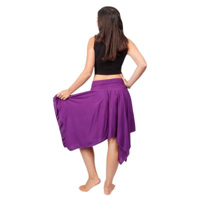 Spódnica w szpic etniczna z elastyczną talią Tasnim Purple Nepal