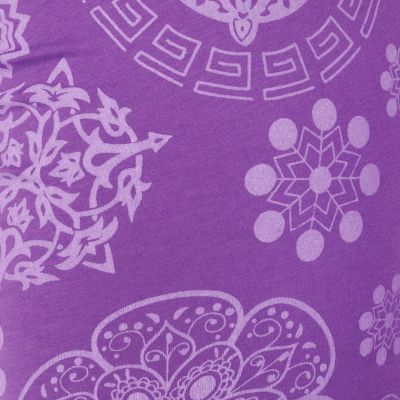 Legginsy bawełniane z nadrukiem Mandala Purple Nepal