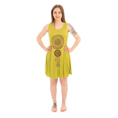 Etno sukienka z mandalami Gopala Mustard | S, M, L, XL, XXL