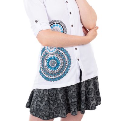 Koszula damska biała z mandalami Anberia White Nepal