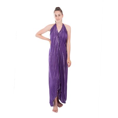 Długa batikowa sukienka fioletowa Tripta Purple | UNI