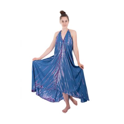 Długa batikowa sukienka kobaltowo-niebieska Tripta Cobalt Blue Thailand