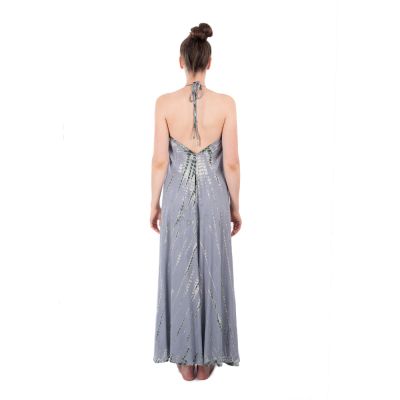 Długa batikowa sukienka szara Tripta Grey Thailand