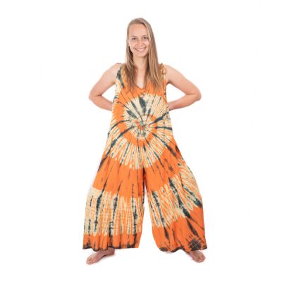 Długi batikowy kombinezon Sonali Orange | UNI