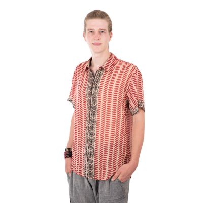 Indyjska koszula męska w stylu etno Kabir Merun | S, M, L, XL, XXL