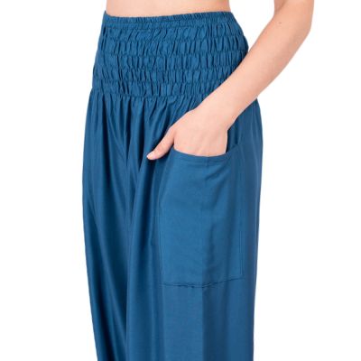 Niebieskie spodnie tureckie / haremowe Somchai Petrol Blue Thailand